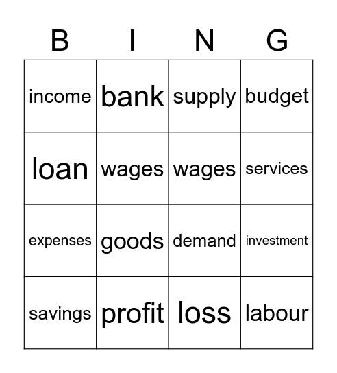 MONEY MANAGEMENT Bingo Card