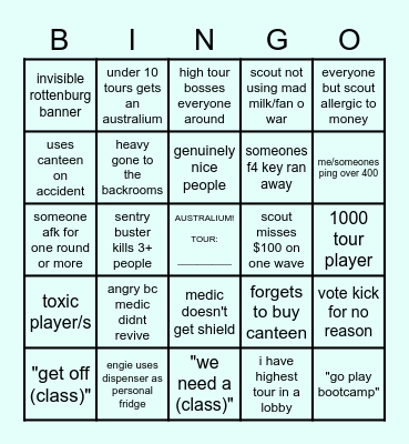 tf2 mvm bingo 2023 Bingo Card