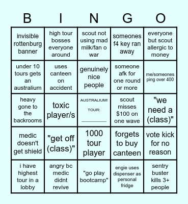 tf2 mvm bingo 2023 Bingo Card