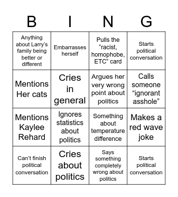 Danika Bingo Card