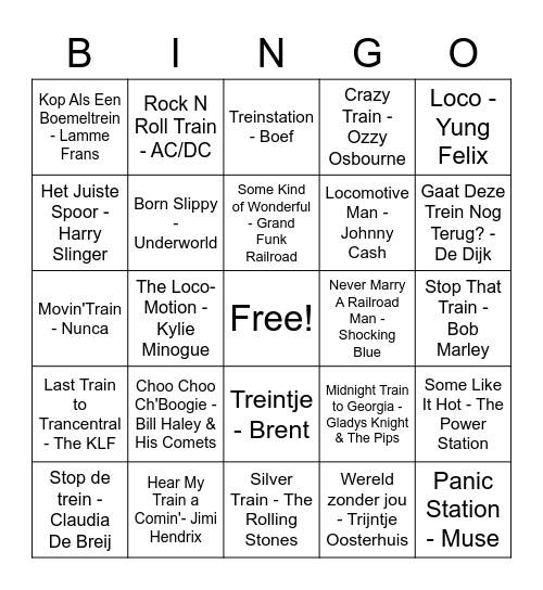 ONTSPOORD BINGO! Bingo Card