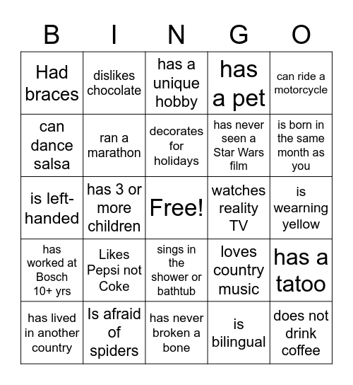 CC/FC Bingo as ONE :-) Bingo Card
