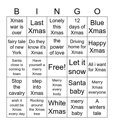 Xmas Bingo Cards on Bingo Baker