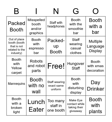 COMPAMED USA PAVILION EXHIBITOR Bingo Card