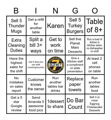 Server Bingo Card