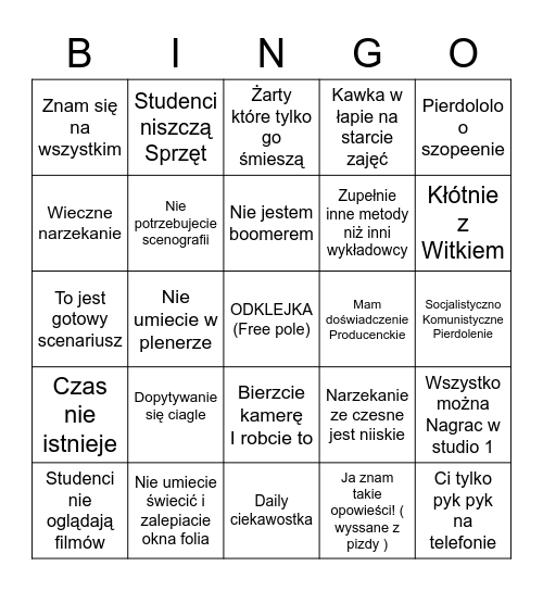 Pukaluk Bingo Card