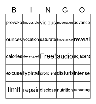 Bingo Card