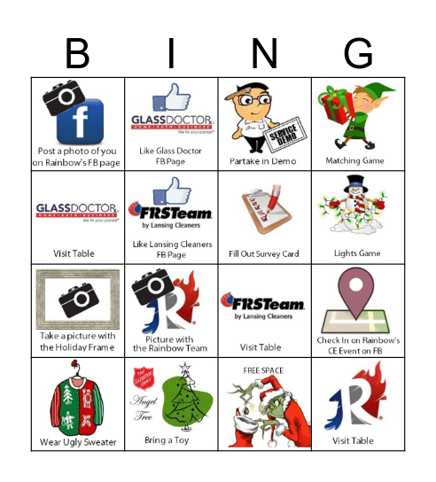 Holiday Bingo Card