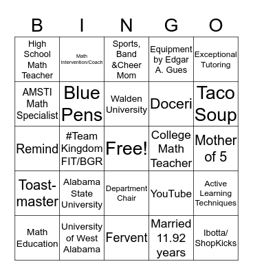 I Know I Am...Are You?  Bingo Card