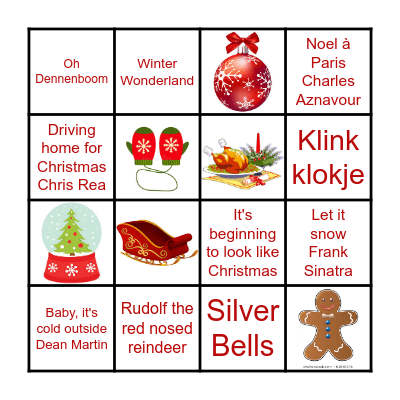 Kerstbingo Card