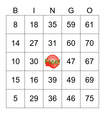TD United Way Employee Giving Campaign Bingo Card