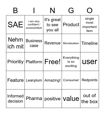 Our Bullshit Bingo Card