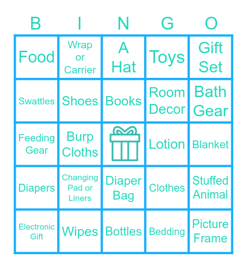 Baby Shower Gift Bingo! Bingo Card