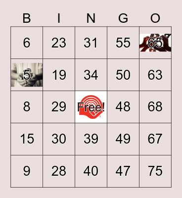 Number Bingo 1-75 Bingo Card