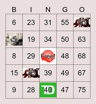 Number Bingo 1-75 Bingo Card