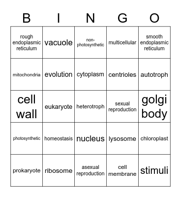 Cell Bingo Card