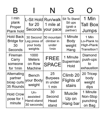 Burn The Bird Bingo Card