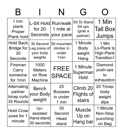 Burn The Bird Bingo Card