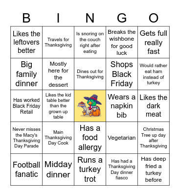 Thanksgiving Bingo Card