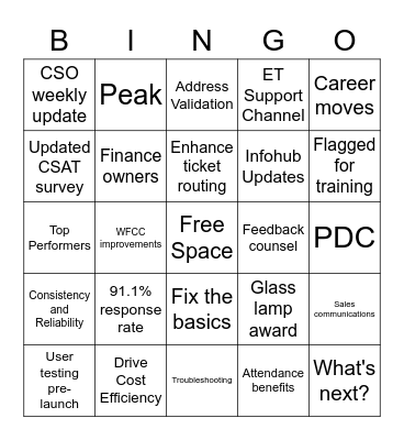 CSO Q4 All Hands Bingo Card