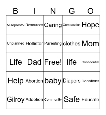 Bingo Card