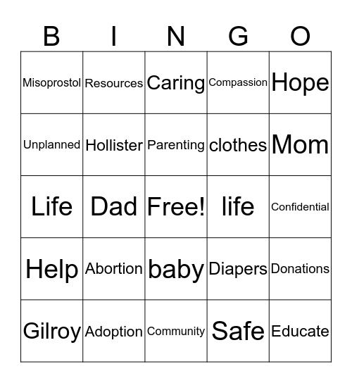 Bingo Card