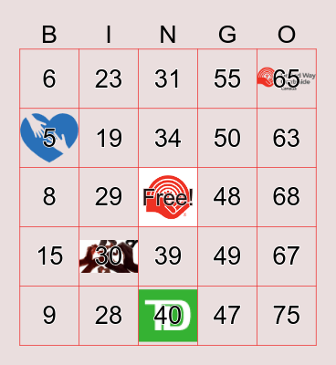 TD United Way Employee Giving Campaign 2023 Bingo Card