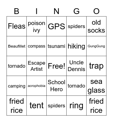Alvin Ho Bingo Card