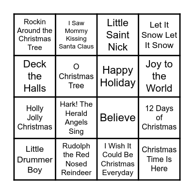 'Tis The Season Singo! Bingo Card