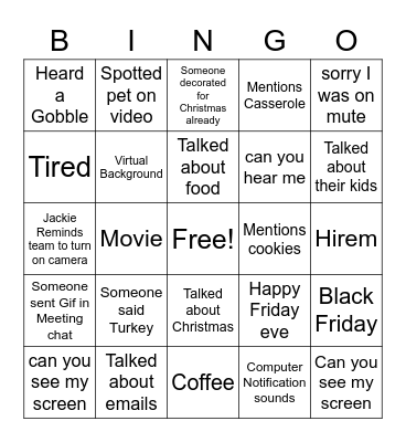 GOAT Bingo Card