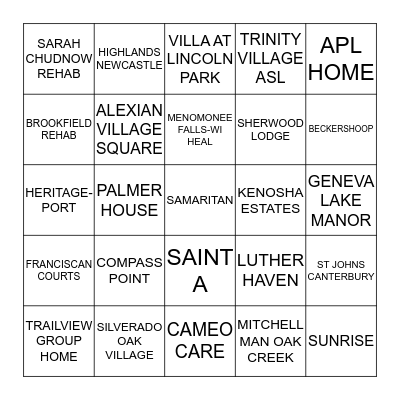 Triage Bingo Card