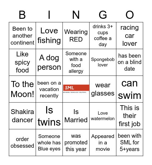 SML BINGO 3 Bingo Card