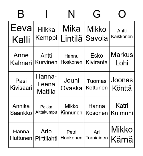 Kepu 2023 -  Ei jää ikävä Bingo Card