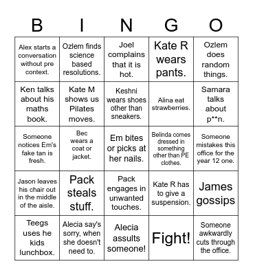 Bingo Card