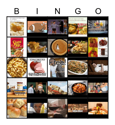 Thanksgiving Loteria Bingo Card