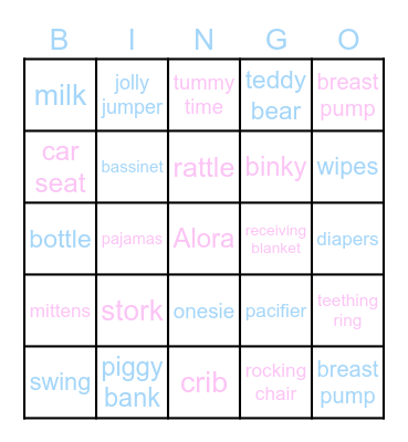 Baby Bingo Card