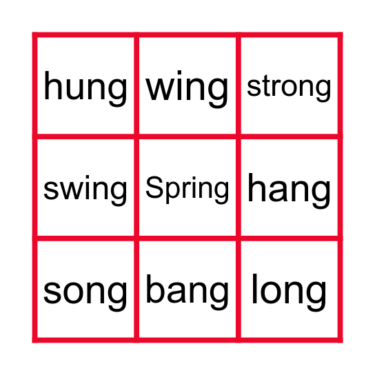 ng  Bingo Card