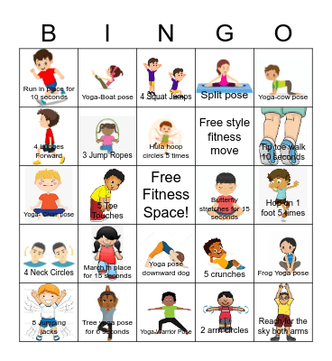 Fitness Bingo Card