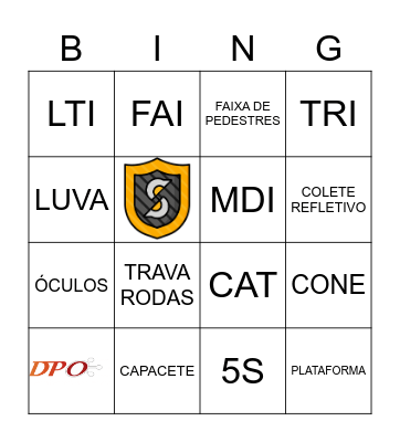 Bingo da Segurança Bingo Card