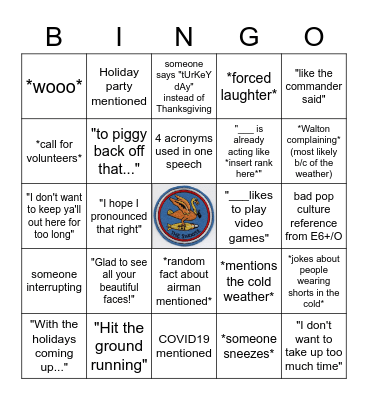 BKD Bingo Card