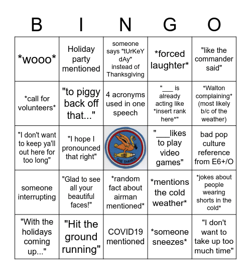 BKD Bingo Card