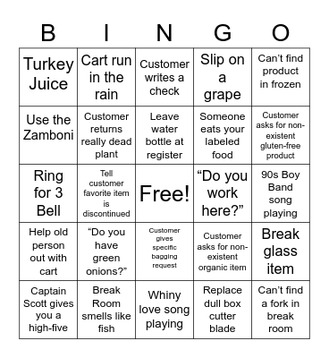 TRADER JOE’S Bingo Card