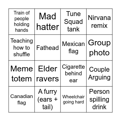 Dreamstate Bingo Card