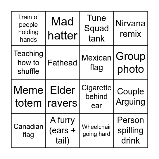 Dreamstate Bingo Card