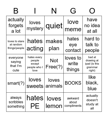 Reo Bingo Card