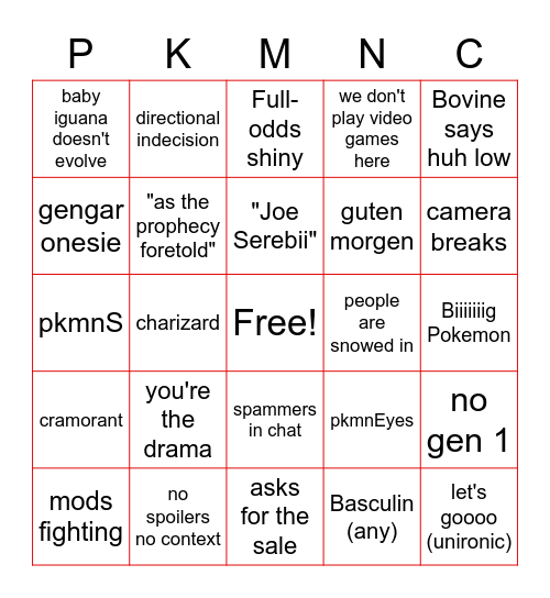 SV Marathon Bingo Card