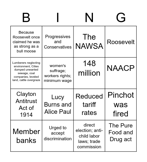 Lessons 5-7 Bingo Card