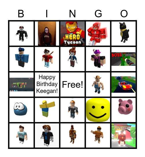 ROBLOX Bingo Card