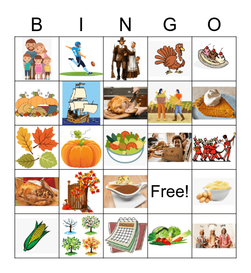 BINGO - THANKSGIVING Bingo Card