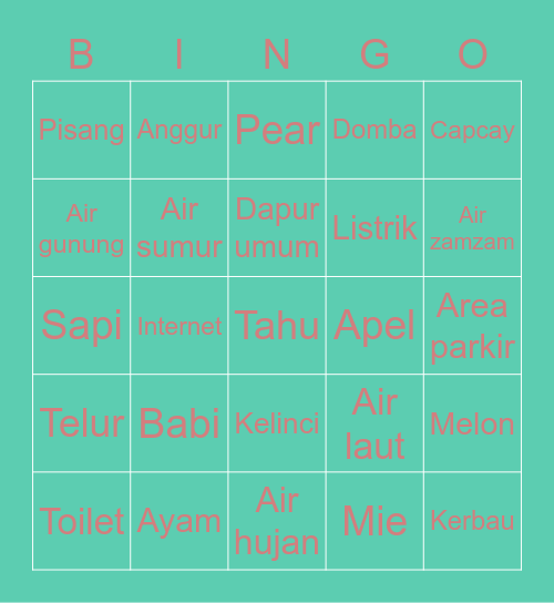Ugi Board 🐻 Bingo Card